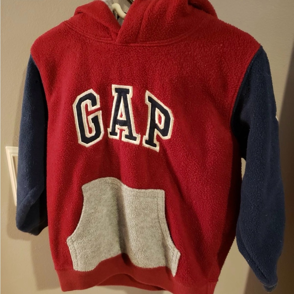 GAP Kids Red and Navy Hoodie